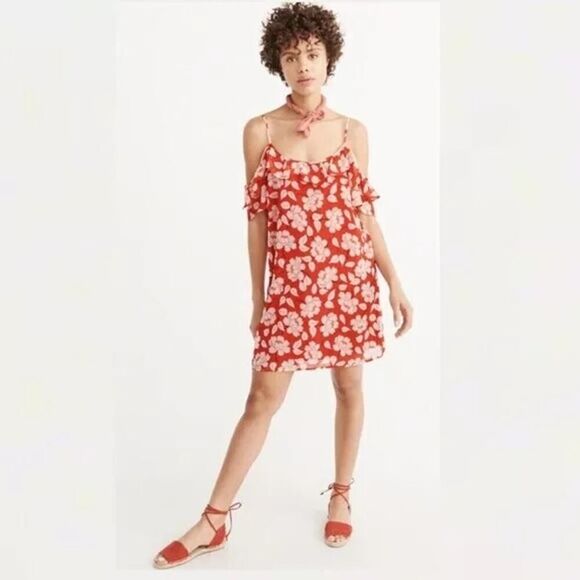 Abercrombie & Fitch Off the Shoulder Floral Dress - Size: Small - Picture 8 of 8